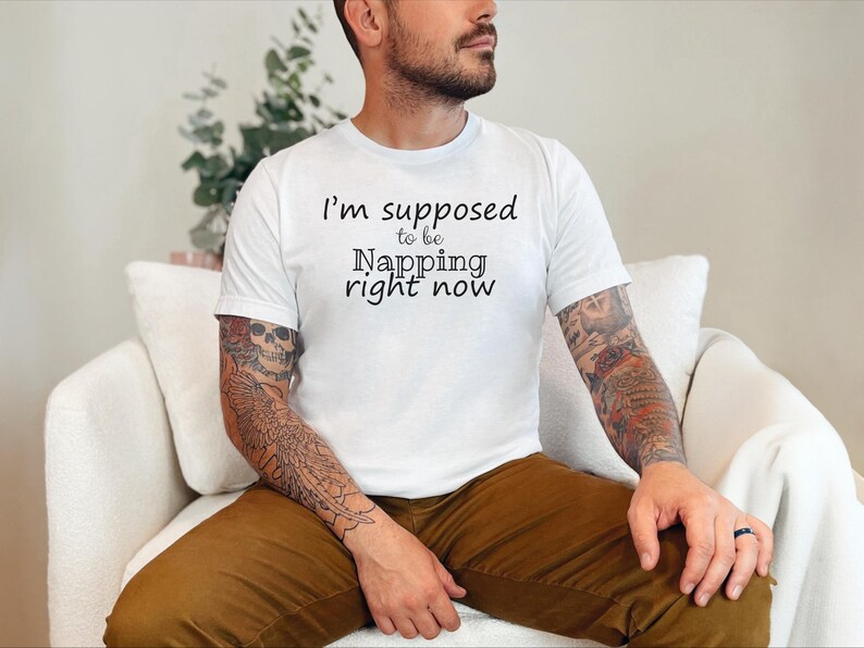 I and #39;m Supposed To Be Napping Funny Sleeping Shirt, Always Tired Nap Queen Tee, Sarcastic Sleepy Humor Graphic Sweatshirt, Nap Shirt afbeelding 4