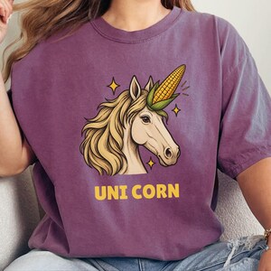 Funny Horse Shirt, Funny Unicorn Shirt, Horse Lover Gift, Funny Farm Shirt, Uni Corn Shirt, Cowgirl Gift image 1