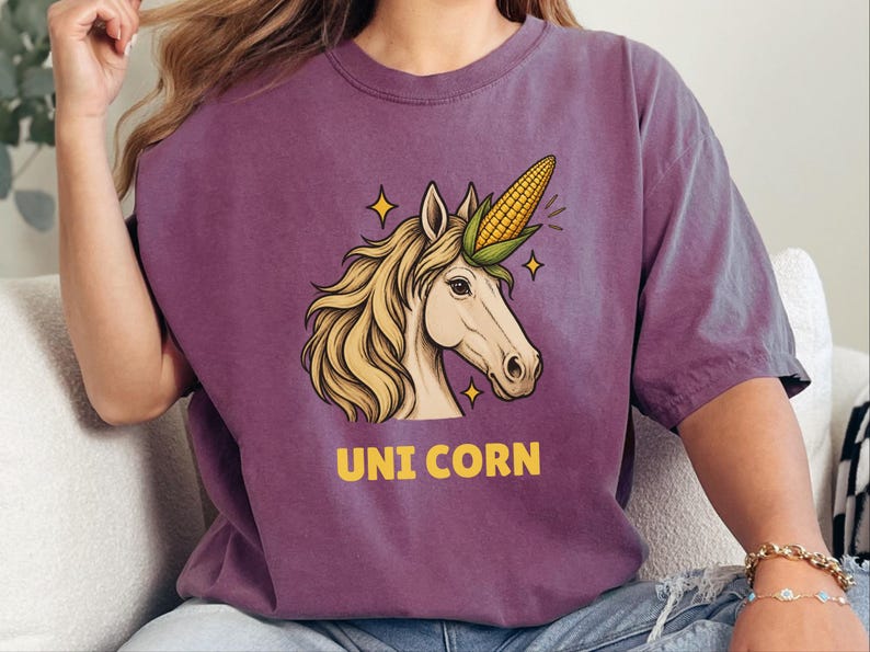 Funny Horse Shirt, Funny Unicorn Shirt, Horse Lover Gift, Funny Farm Shirt, Uni Corn Shirt, Cowgirl Gift image 1