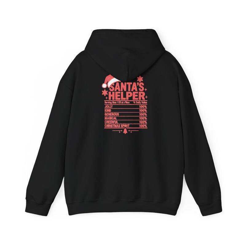 T-Shirt mit Nährwertangaben für Weihnachtsmannhelfer, lustiges Familien-Weihnachts-T-Shirt, passendes Gruppen-Shirt für die Weihnachtsfeier, Wichtelgeschenk Bild 13