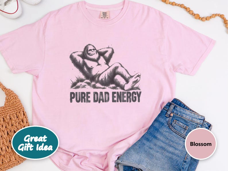 Bigfoot Dad Shirt, Funny Cryptid Shirt, Pure Dad Energy, Sasquatch Lover Gift, Funny Bigfoot Gift, Cryptid Hunter Tee, Vintage Sasquatch image 5