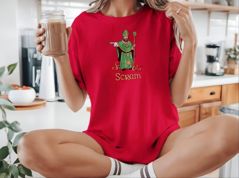 Saint Patrick Scram Shirt, Funny Saint Patrick Shirt, St Patricks Day Shirt, Irish Catholic Tee image 5