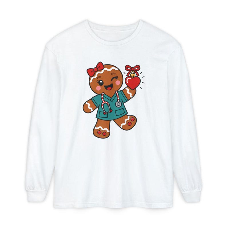 Christmas Nurse Shirt, Gingerbread Nurse Gift, Festive Nurse Sweatshirt, Holiday Medical Tee zdjęcie 14