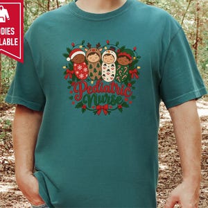 Christmas Pediatric Nurse Shirt, Peds Nurse Christmas Gift, Pediatric Nursing Tee, Nicu Nurse Xmas Top Bild 10