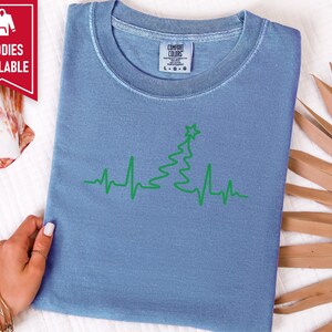 Grandpa Christmas Shirt, Cardiac Nurse Gift, Christmas Tree Heartbeat Tee, Cardiology Holiday Present, Grandpa Christmas Gift image 10