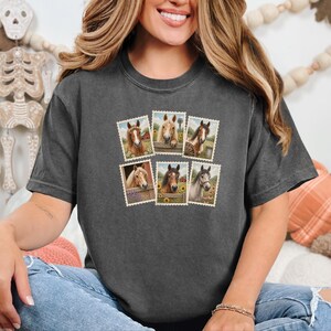 Vintage Horse Stamp Shirt, Equestrian Girl Gift, Vintage Horse Print Tee, Farm Girl Shirt, Horse Lover Gift image 5