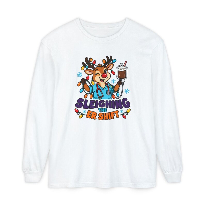 Er Christmas Shirt, Sleighing The Er Shift Nurse Top, Emergency Room Gift, Christmas Nurse Sweatshirt, Medical Staff Tee, Holiday Rn Gift image 14