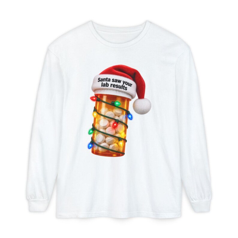 Pharmacy Technician Shirt, Funny Pharmacist Shirt, Pharmacy Tech Christmas Shirt, Santa Saw Your Lab Results image 14