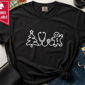 Holiday Nurse Shirt, Christmas Healthcare Shirt, Gingerbread Nurse Tee, Christmas Medical Shirt, Nurse Christmas Gift image 4