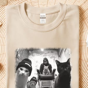 Cat Grooming Shirt, Funny Feline Barbershop Tee, Urban Alley Kitty Top