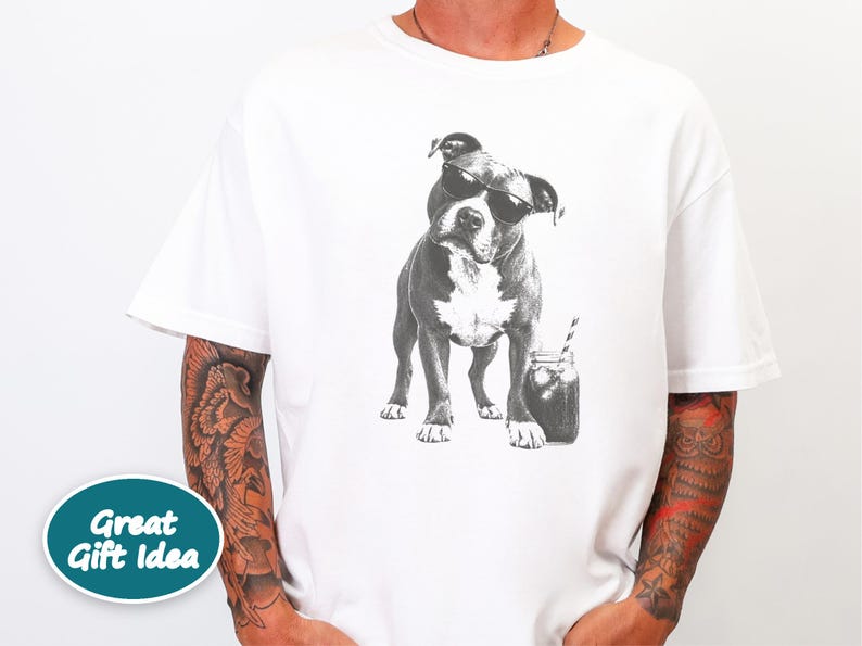 Funny Pitbull Shirt, Iced Coffee Dog Lover Gift, Pittie Mom Tee, Bully Breed Graphic Shirt, Vintage Dog Tee imagem 7