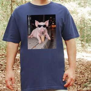 Pig Drinking Iced Coffee Shirt, Pig Lover Gift, Funny Animal Meme Tee, Coffee Lover Shirt, Pig Farmer Gift image 9