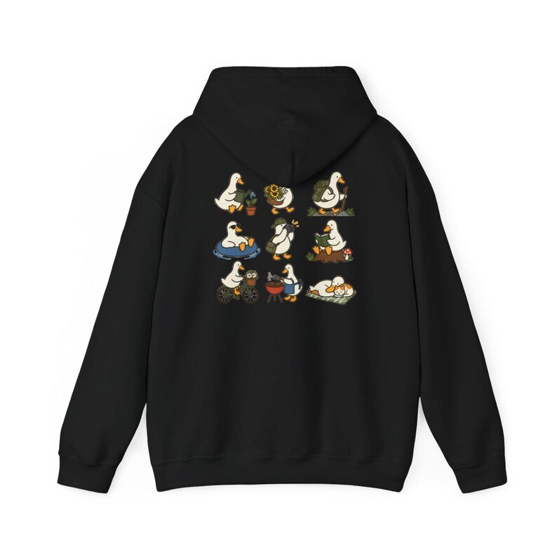 Speels eenden T-shirt, Leuk cadeau voor eendenliefhebbers, Tuinieren met eendje T-shirt, Grappig dieren T-shirt, Gezellige cottagecore kleding, Top voor natuurliefhebbers afbeelding 11