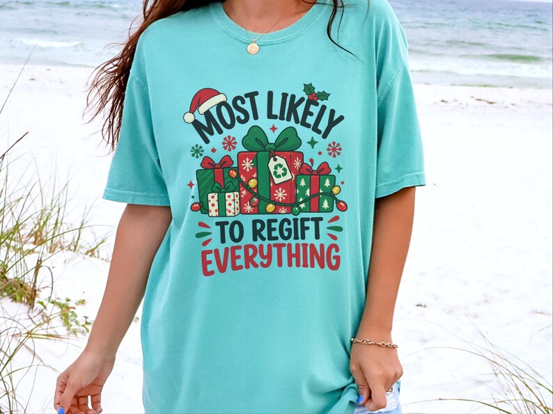 Most Likely To Shirt, Most Likely Family Christmas Tee, Funny Holiday Gift, Secret Santa Party Shirt, Sarcastic Christmas Group Shirt image 1