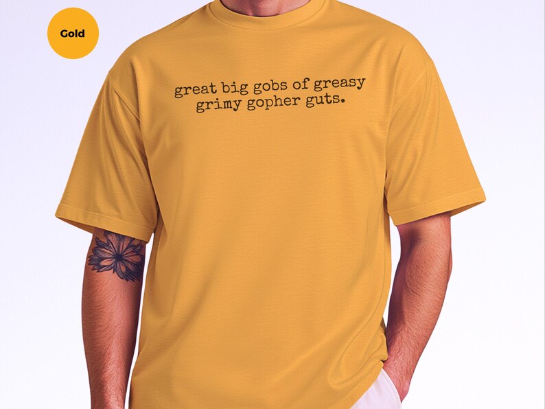 Dark Humor Chef Life Cooking Gag Shirt, Great Big Gobs Of Greasy Grimy Gopher Guts, Kitchen Humor 90s Gen Z Gift, Dark Humor Shirt image 1