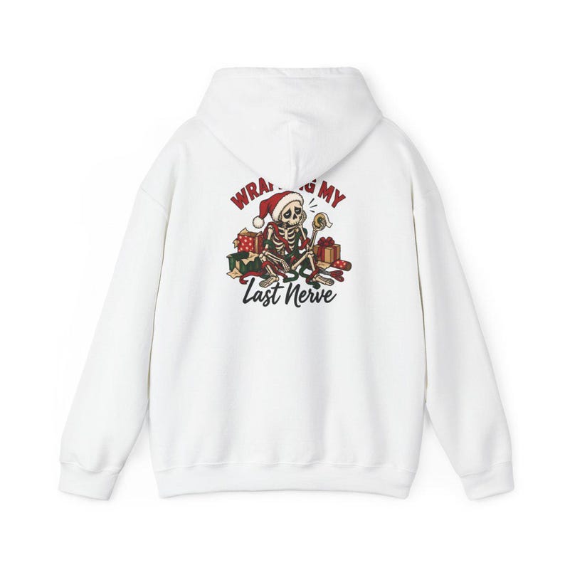 Overstimulated Shirt, Skeleton Christmas Shirt, Wrapping My Last Nerve, Sarcastic Christmas Sweatshirt, Funny Holiday Shirt image 12