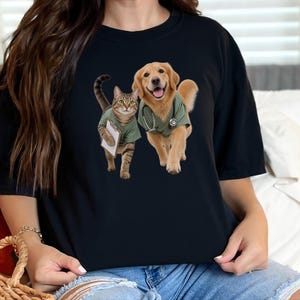 Veterinarian Shirt, Vet Tech Gift, Veterinary Clinic Tee, Golden Retriever Shirt, Tabby Cat Lover Gift, Veterinary Medicine Sweatshirt image 10