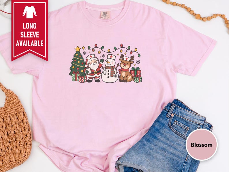 Christmas Nurse Shirt, Nurse Group Shirt, Christmas Nurse Gift, Medical Staff Tee, Healthcare Christmas, Nurse Holiday Shirt image 4