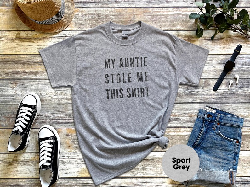 My Auntie Stole Me This Shirt - Funny Auntie Stole Shirt | Gift From Aunt | Niece Nephew Humor | Cool Auntie and Baby Toddler Kids Bild 2