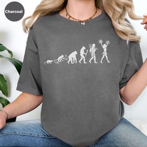 Evolution Of A Cheerleader T-Shirt, Funny Science Cheerleading Spirit Wear, Gameday School Team, Unisex Activewear, Evolution Shirt image 5