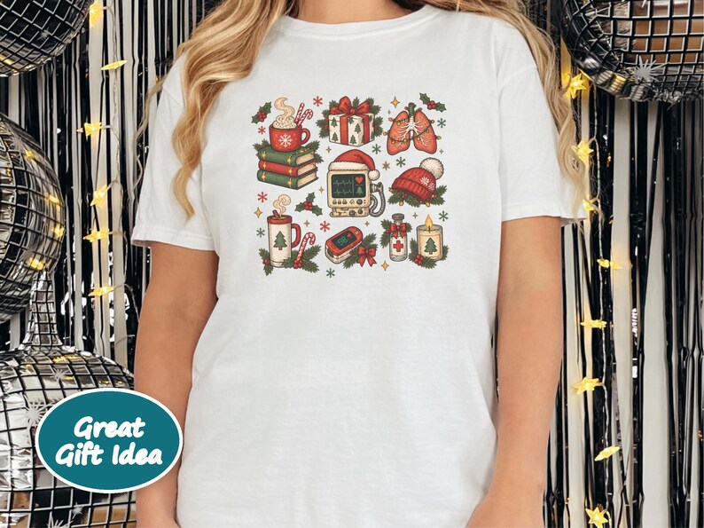 Respiratory Nurse Christmas Shirt, Respiratory Therapist Holiday Gift, Christmas Medical Crewneck, ICU Nurse Christmas Top image 6