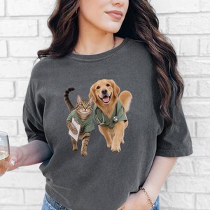 Veterinarian Shirt, Vet Tech Gift, Veterinary Clinic Tee, Golden Retriever Shirt, Tabby Cat Lover Gift, Veterinary Medicine Sweatshirt image 7