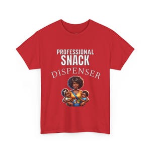 Gift for Black Mom Professional Snack Dispenser Shirt, Funny New Mom Tee, Sarcastic Mama Life, Black Women Humor, Motherhood Tee. image 1