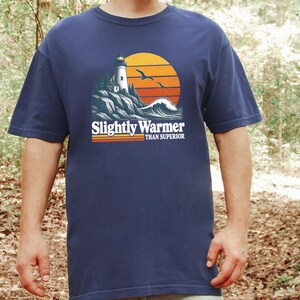 Lake Superior Shirt, Funny Lake Superior Gift, Lighthouse Tee, Retro Lake Vacation Shirt, Great Lakes Souvenir afbeelding 1