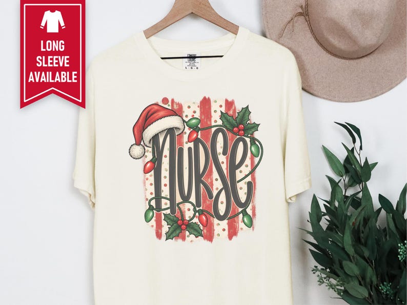 Christmas Nurse Shirt, Christmas Healthcare Shirt, Festive Nurse Tee, Nurse Christmas Gift, Santa Nurse Shirt image 7
