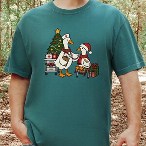 Pediatric Nurse Shirt, Christmas Nurse Gift, Nurse Goose Shirt, Pediatric Nurse Tee, Christmas Goose Shirt, Holiday Healthcare Shirt