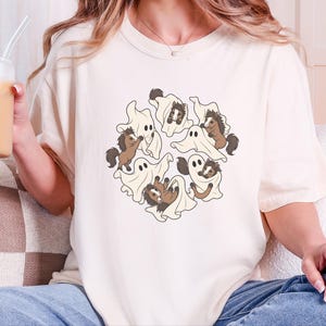 Horse Girl Shirt, Cute Ghost Halloween Gift, Spooky Pony Lover Tee, Equestrian Fall Sweatshirt, Horse Rider Costume image 8