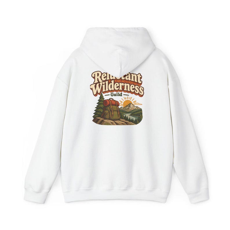 Funny Hiking Shirt, Camping Lover Gift, Reluctant Wilderness Guild Tee, Outdoorsy Nature Shirt, Retro Hiker Apparel, Funny Hiking Quote Gift image 12