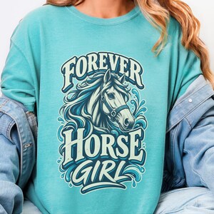 Comfort Colors In My Horse Girl Era Shirt, Forever Horse Girl T-Shirt, Retro Equestrian Horseback Riding Shirt, Vintage Countryside image 9