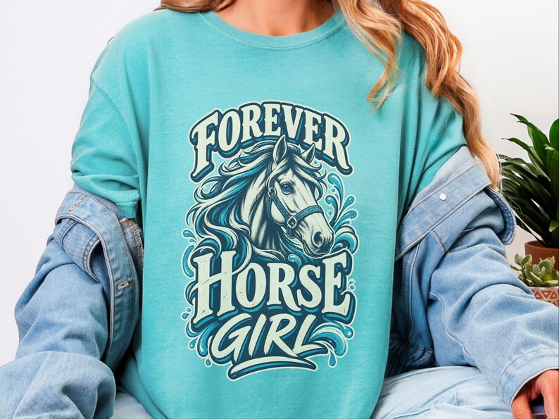 Comfort Colors In My Horse Girl Era Shirt, Forever Horse Girl T-Shirt, Retro Equestrian Horseback Riding Shirt, Vintage Countryside image 9