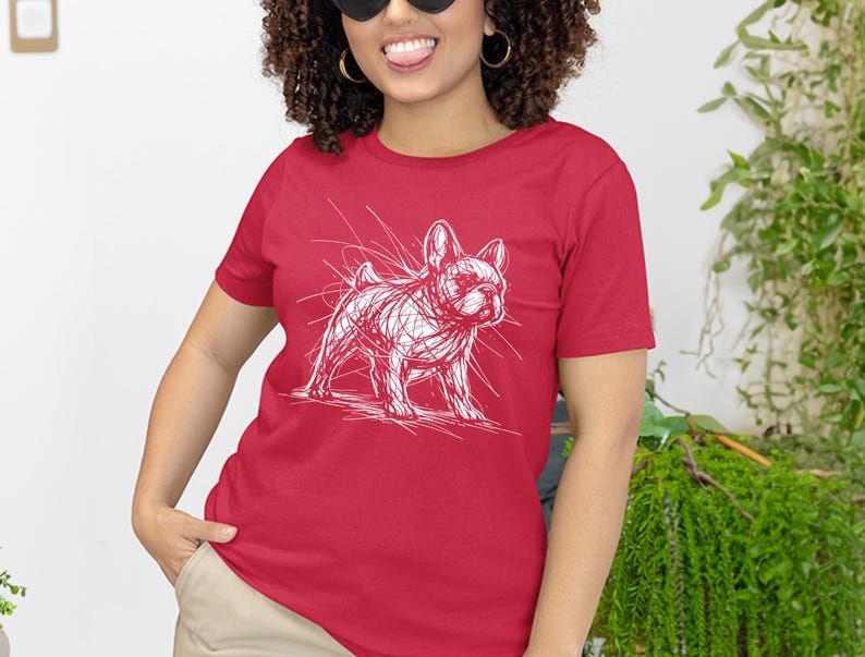French Bulldog Shirt | French Bulldog Sketch Tee | Frenchie Lover Pet Owner Apparel image 5