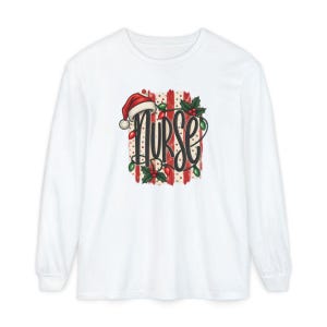 Christmas Nurse Shirt, Christmas Healthcare Shirt, Festive Nurse Tee, Nurse Christmas Gift, Santa Nurse Shirt image 14