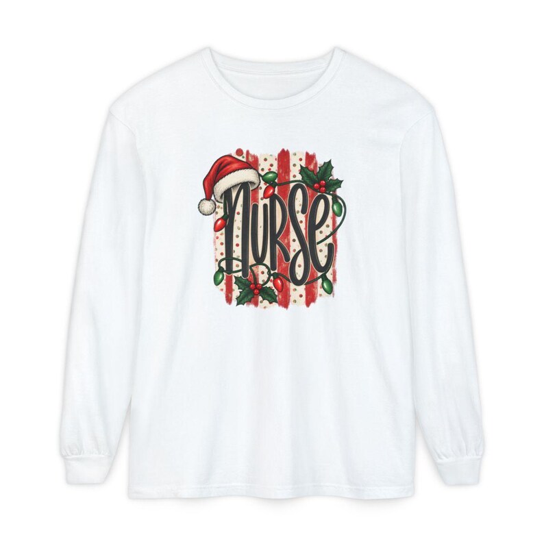 Christmas Nurse Shirt, Christmas Healthcare Shirt, Festive Nurse Tee, Nurse Christmas Gift, Santa Nurse Shirt image 14