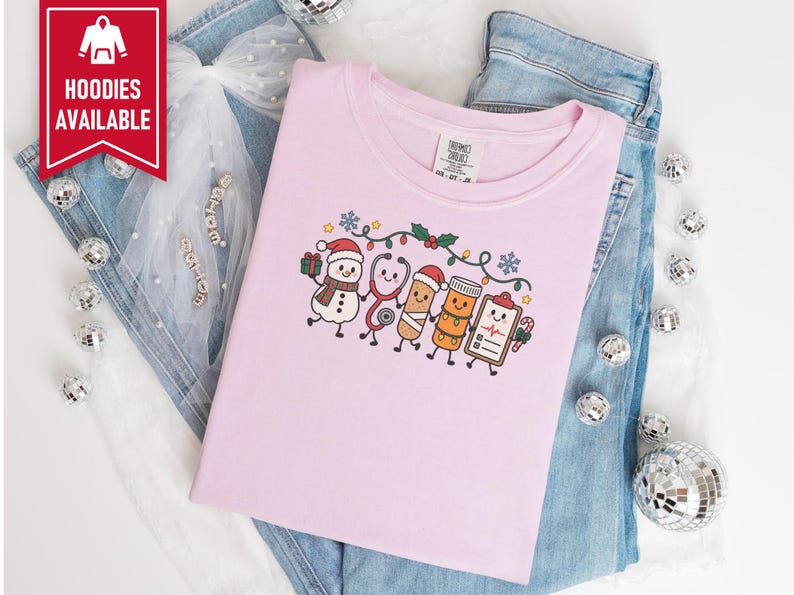 Christmas Nurse Shirt, Christmas Healthcare Shirt, ICU Nurse Christmas Shirt, Christmas CNA Shirt, Snowman Nurse Christmas Squad image 7