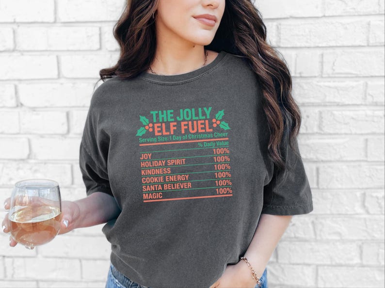 Christmas Elf Shirt, Funny Christmas Tee, Elf Costume, Holiday Family Shirt, Matching Christmas Shirt, Elf Fuel Shirt image 12