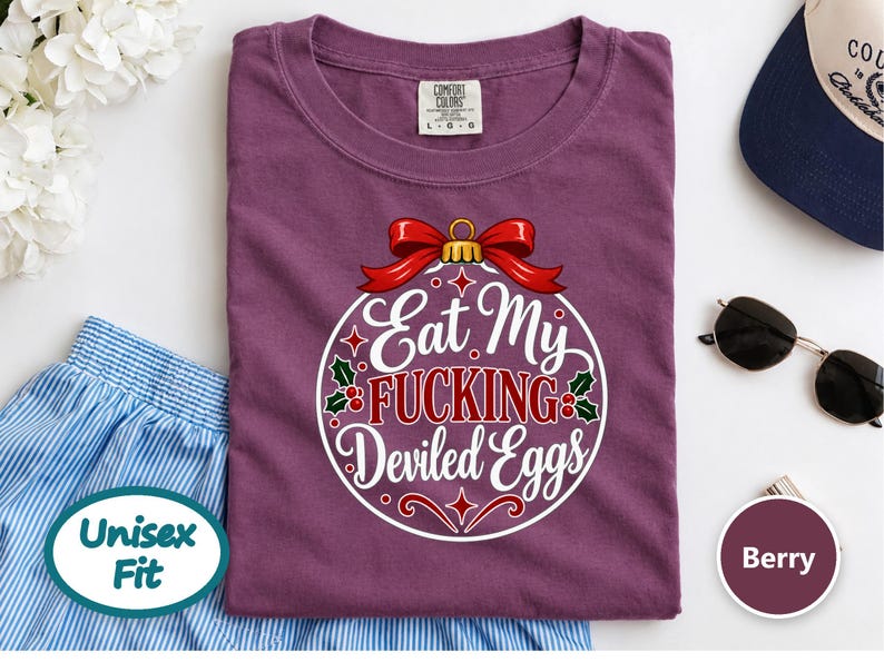 Funny Christmas Shirt, Christmas Party Tee, Offensive Holiday Gift, Rude Christmas Ornament Shirt, Sarcastic Foodie Shirt image 6