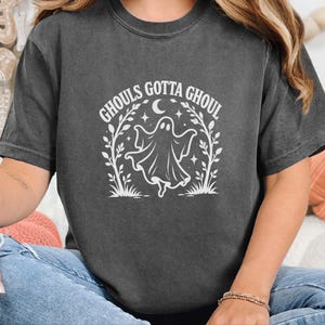 Halloween Ghost Shirt, Ghouls Gotta Ghoul Shirt, Spooky Season Tee, Cute Ghost T Shirt, Vintage Halloween Women Shirt, Witchy Vibes Shirt image 10