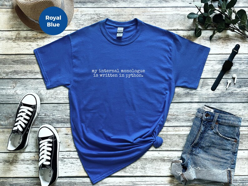 Python Programmer Shirt | My Internal Monologue Is Written In Python Tee | Code Logic Apparel image 3
