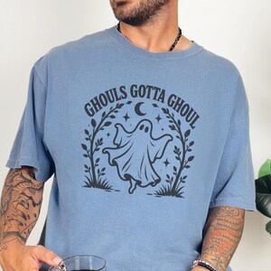 Halloween Ghost Shirt, Ghouls Gotta Ghoul Shirt, Spooky Season Tee, Cute Ghost T Shirt, Vintage Halloween Women Shirt, Witchy Vibes Shirt image 2