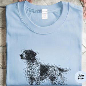 Tysk korthårig pekare, GSP skisskonst-T-shirt | Jaktkläder för K9, Fågelhundfan, Tysk pekare-T-shirt, GSP-T-shirt, Gåva för pekareälskare bild 3
