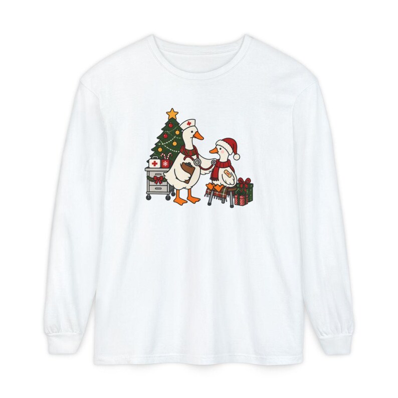 Pediatric Nurse Shirt, Christmas Nurse Gift, Nurse Goose Shirt, Pediatric Nurse Tee, Christmas Goose Shirt, Holiday Healthcare Shirt image 14