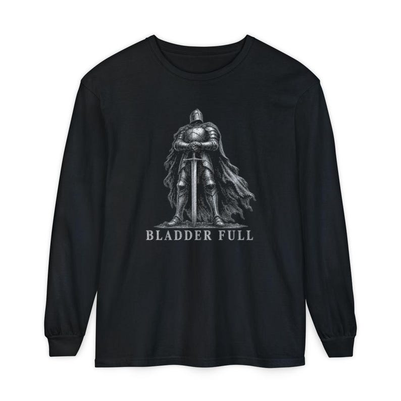 Tummy Hurts Shirt, Retro Knight Tee, Dark Souls Aesthetic, Funny Knight Shirt, Bladder Full, Dark Fantasy Gift image 13