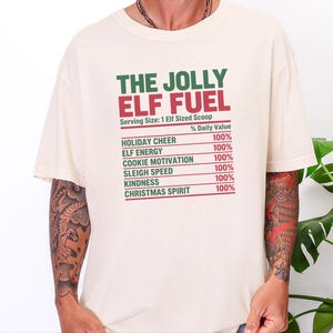 Camiseta de elfo navideño, camiseta navideña divertida para la familia, camiseta a juego para fiestas navideñas, camiseta Jolly Elf Fuel imagen 10