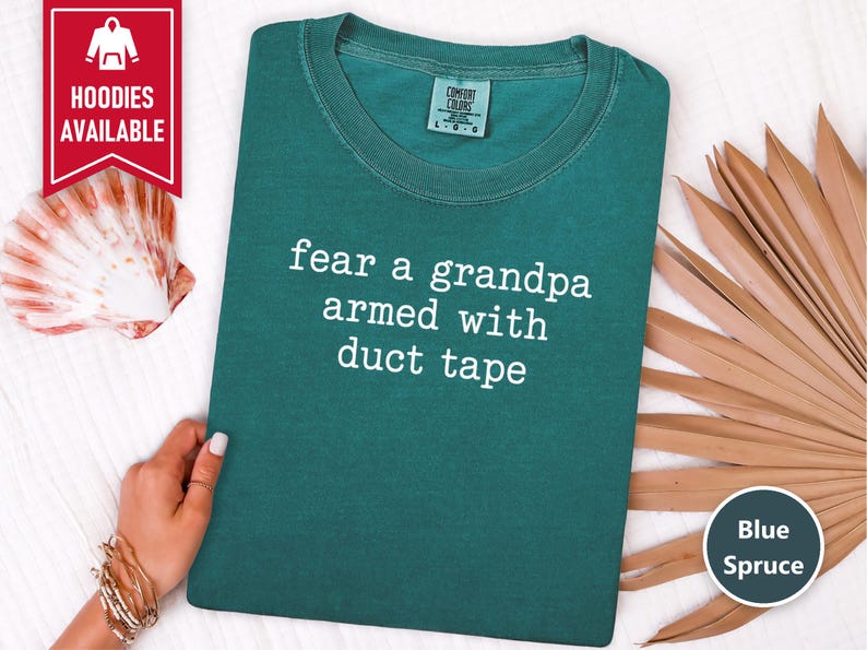 Funny Grandpa Shirt, Fear A Grandpa Armed With Duct Tape Tee, Grandpa Gift Idea, Sarcastic Grandpa Shirt, Father Day Gift image 5