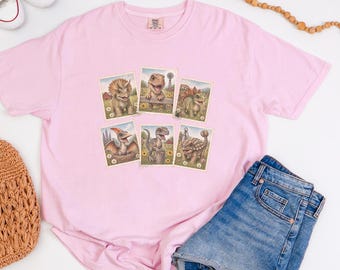 Vintage Dinosaur Stamp Shirt, Retro Postage Stamp Tee, Dinosaur Lover Gift, Prehistoric Animal Shirt, Natural History Gift