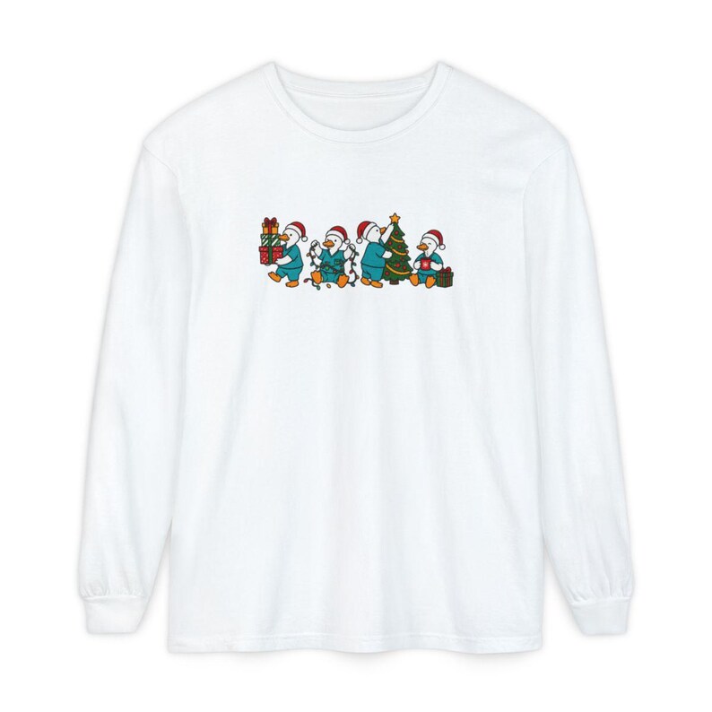 Christmas Scrub Top, Holiday Duck Shirt, Nurse Christmas Gift, Medical Staff Tee, Festive Doctor Sweater image 14